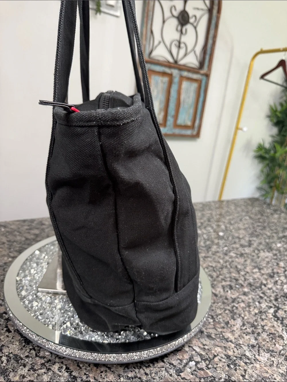 Nike air Jordan Black heavy duty Canvas Duffel Tote Bag EUC